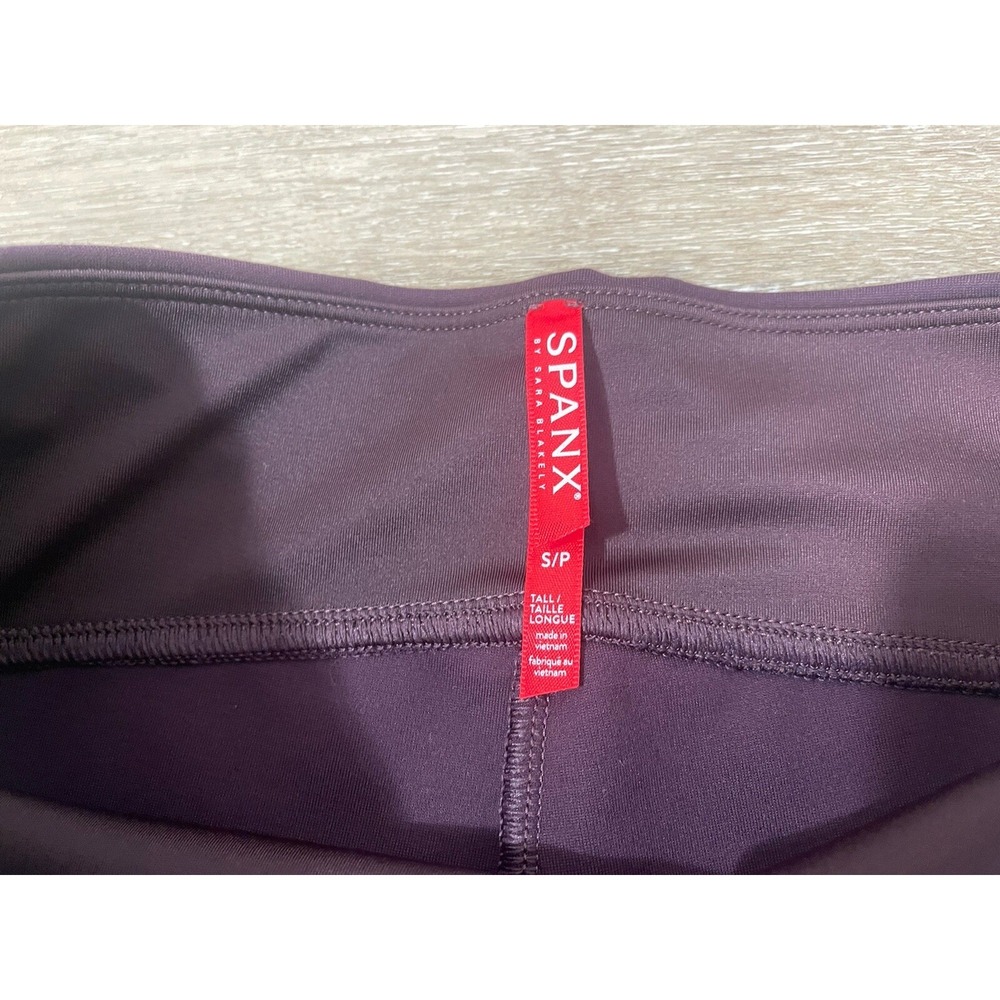 Spanx Ankle Length Ponte Hem Slit Leggings Tall Brandywine Small A370039 - Picture 6 of 12